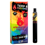 Strawberry Cough - 2.25g - THCA + D8 - Live Resin Disposable Dab Bar - Terp 8