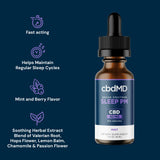 cbdMD - CBD PM Oil Drops - 30mL - Mint - 1500MG