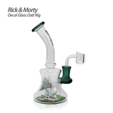 Waxmaid - 7.08” - Rick & Morty - Mini Decal - Glass Dab Rig