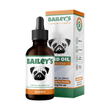 Bailey's CBD - Oil For Dogs - 300MG - 30ML - Standard Size Bottle