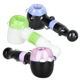 DankGeek - Layered - Existence Honeycomb Hammer - Hand Pipe - 5.5" - Colors Vary