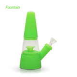 Waxmaid - 7.87" - Fountain - Silicone Glass - Water Pipe