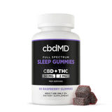 CbdMD - Full Spectrum - CBD PM Sleep Gummies - Raspberry - 1500MG - 60ct