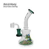 Waxmaid - 7.08” - Rick & Morty - Mini Decal - Glass Dab Rig