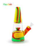 Waxmaid - 7.87" - Fountain - Silicone Glass - Water Pipe