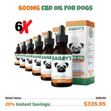 Bailey's CBD - Oil For Dogs - 600MG - 60ML - Large Size Bottle - Best Value