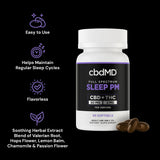 CbdMD - CBD Sleep Softgels - 1500MG - (Broad or Full Spectrum)