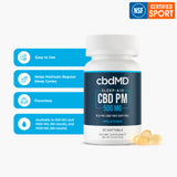 CbdMD - Broad Spectrum - CBD NSF PM Sleep - Softgel Capsules - 500MG - 30ct