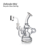 Waxmaid - 6.14 Inch - Defender Mini Recycler - Glass Dab Rig